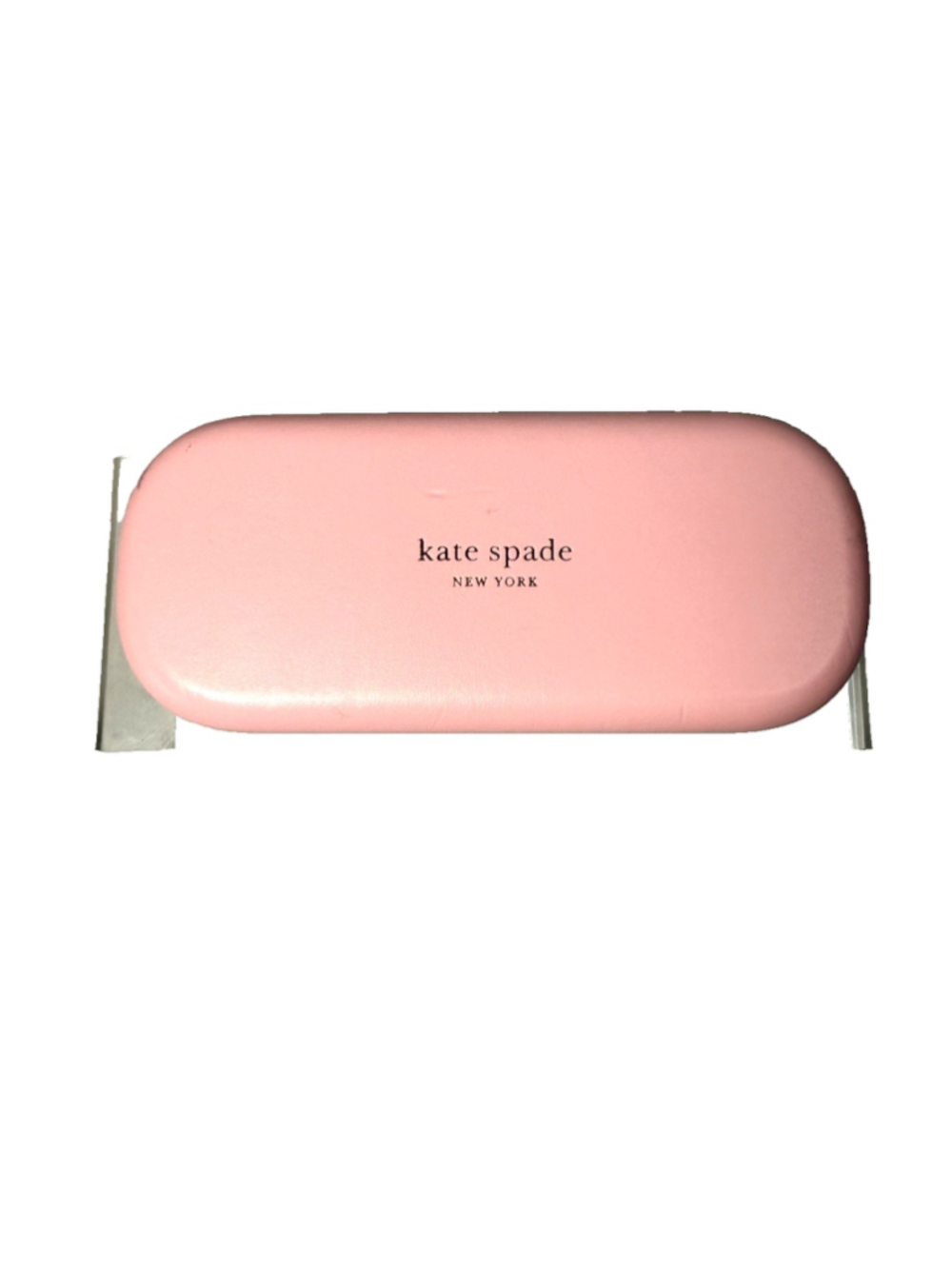 Kate Spade New York Sunglasses Case Pink Green Faux Leather Hardcase